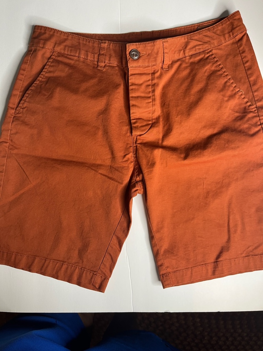 ASOS Men's Rust Orange Flat Front Shorts